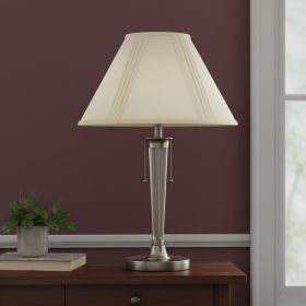 Off White Linen Pleated Empire Lamp Shade