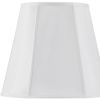 White Linen Piped Empire Lamp Shade