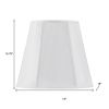 White Linen Piped Empire Lamp Shade