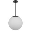 Black And White Frosted LED Dimmable Outdoor Hanging Light With Black Shades