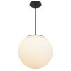 Black And White Frosted LED Dimmable Outdoor Hanging Light With Black Shades