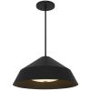 22" Black Aluminum Geometric LED Dimmable Outdoor Pendent Hanging Light