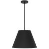16" Black Aluminum Cone LED Dimmable Outdoor Pendent Hanging Light