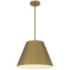 16" Antique Gold Aluminum Cone LED Dimmable Outdoor Pendent Hanging Light
