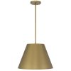 16" Antique Gold Aluminum Cone LED Dimmable Outdoor Pendent Hanging Light