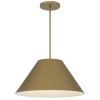 22" Antiqued Brass Aluminum Cone LED Dimmable Outdoor Pendent Hanging Light