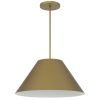 22" Antiqued Brass Aluminum Cone LED Dimmable Outdoor Pendent Hanging Light