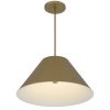 22" Antiqued Brass Aluminum Cone LED Dimmable Outdoor Pendent Hanging Light