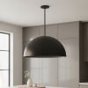 32" Black Aluminum Dome LED Dimmable Outdoor Pendent Hanging Light