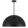 32" Black Aluminum Dome LED Dimmable Outdoor Pendent Hanging Light