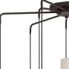 Bronze And Cream Nine Light Metal Dimmable Chandelier With Shades