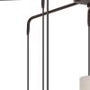 Bronze And Cream Nine Light Metal Dimmable Chandelier With Shades