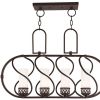Bronze And Opal Four Light Metal Dimmable Chandelier With Shades