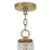 Gold Clear And Off White Two Light Metal Dimmable Chandelier With Shades