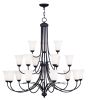 Black Multi Light Dimmable Chandelier With Shades