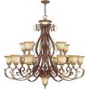 Multi Light Dimmable Chandelier With Shades