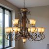 Multi Light Dimmable Chandelier With Shades