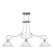 Three Light Dimmable Chandelier With Shades