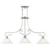 Three Light Dimmable Chandelier With Shades