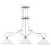 Three Light Dimmable Chandelier With Shades