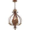 Four Light Dimmable Chandelier With Shades