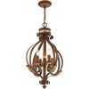 Four Light Dimmable Chandelier With Shades
