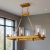 Eight Light Dimmable Chandelier With Shades