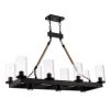 Bronze Eleven Light Dimmable Chandelier With Shades