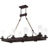 Bronze Eleven Light Dimmable Chandelier With Shades