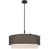 Bronze Four Light Dimmable Chandelier With Shades
