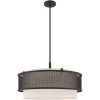 Bronze Four Light Dimmable Chandelier With Shades