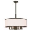 Bronze Seven Light Dimmable Chandelier With Shades