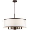 Bronze Seven Light Dimmable Chandelier With Shades