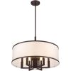 Bronze Seven Light Dimmable Chandelier With Shades
