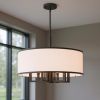 Bronze Seven Light Dimmable Chandelier With Shades