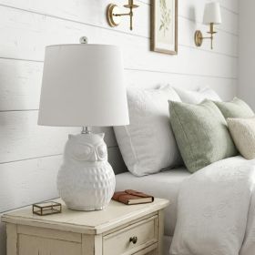 21" Clear Novelty Desk Lamp With Drum Shade