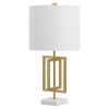 20" White Novelty Table Lamp With Globe Shade