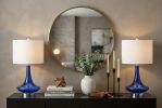 Set of Two 26" Silver Novelty Table Lamps With Drum Shades