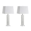 Set of Two 29" Clear Novelty Table Lamps With Shades