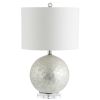 24" Clear Globe Lamp Base With Drum Shade