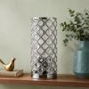 10" Silver Column Lamp