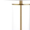 29" Gold Table Lamp With Drum Shade