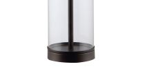 29" Antiqued Bronze Table Lamp With Drum Shade