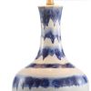 31" Blue White And Gold Novelty Table Lamp With Globe Shade