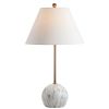 29" White Globe Table Lamp With Globe Shade