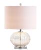 21" Silver Novelty Table Lamp With Globe Shade