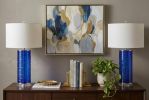 Set of Two 28" Clear Novelty Table Lamps With Globe Shades
