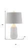 26" Cream Table Lamp With Drum Shade
