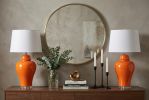 Set of Two 27" Clear Novelty Table Lamps With Globe Shades