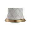 29" Gold Novelty Table Lamp With Drum Shade